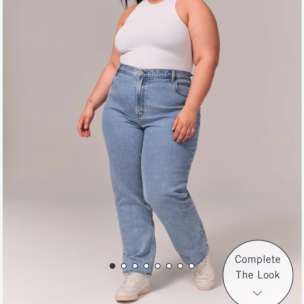 Abercrombie & Fitch The 90s Straight Ultra High Rise Curve Love NWT
